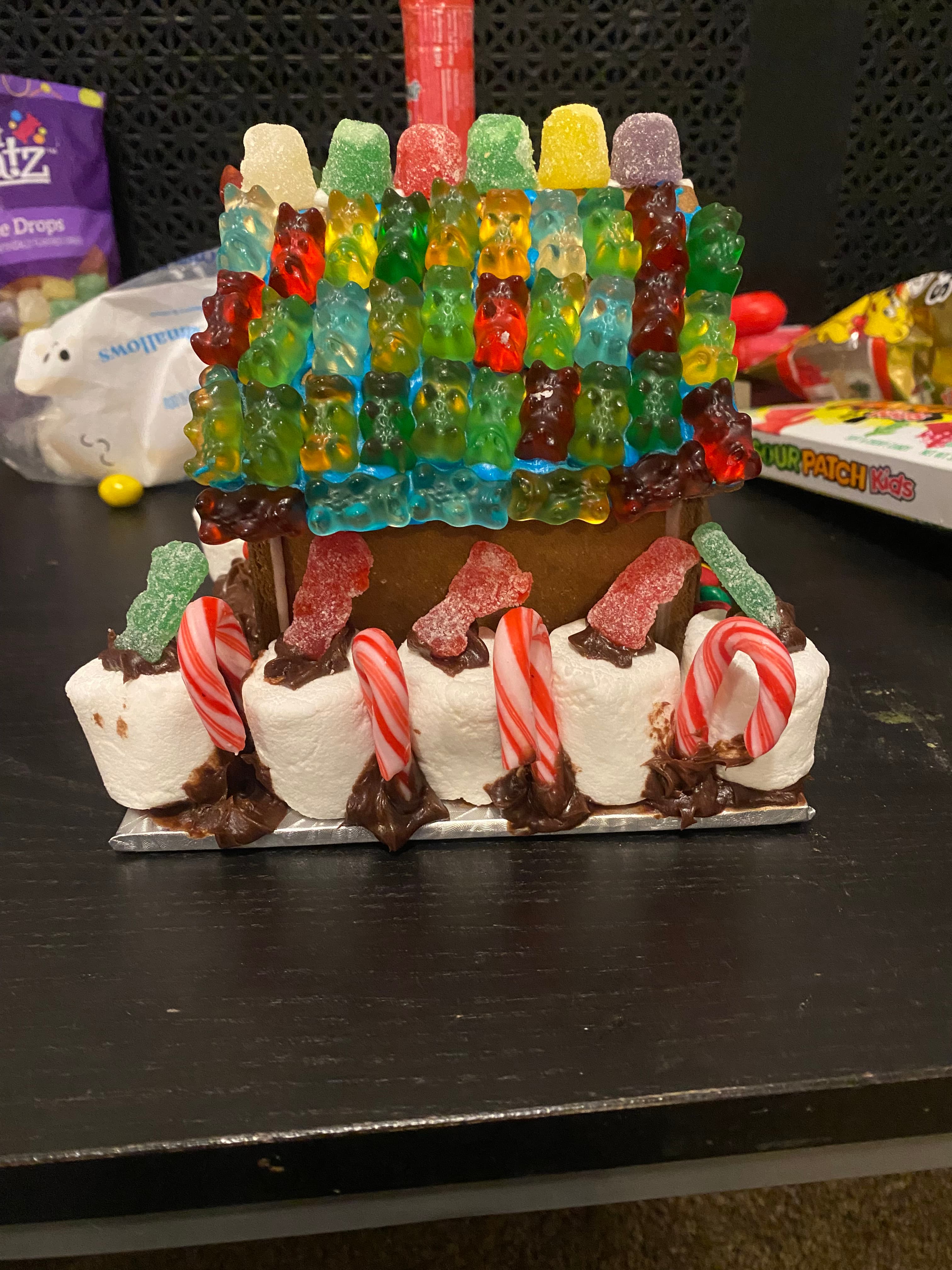 Colorful gingerbread house from 2024 contest